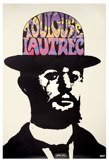 Appraisal: PETER MAX - TOULOUSE LAUTREC x inches x cm Peter