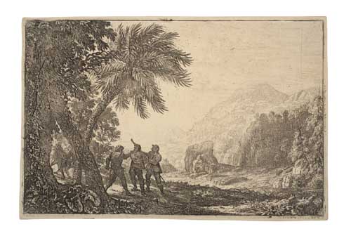 Appraisal: CLAUDE GELL E LE LORRAIN Sc ne de Brigands Etching