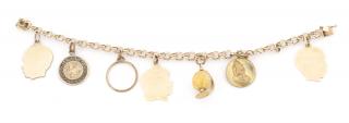 Appraisal: Ladies Vintage K Yellow Gold Charm Bracelet A ladies' k