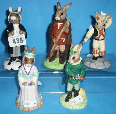 Appraisal: Royal Doulton Bunnykins figures Morris Dancer DB Lawyer DB Robin