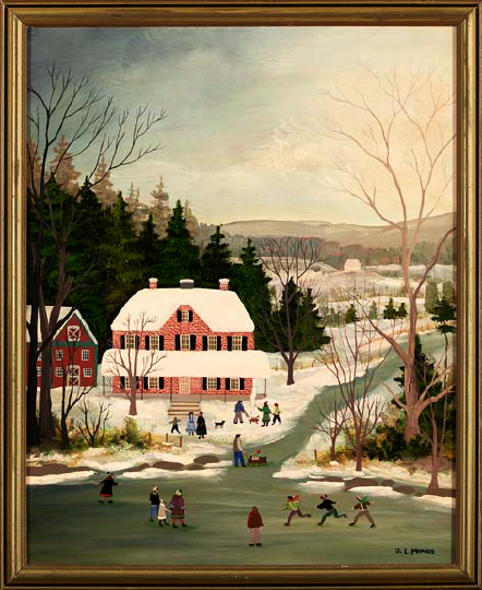 Appraisal: Janet L Munro American Massachusetts b The Skating Party mixed