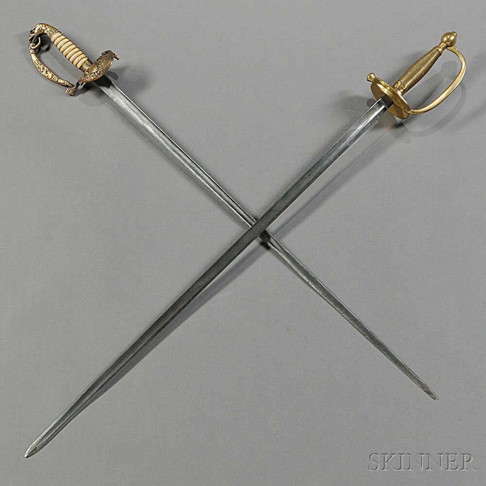 Appraisal: Two Swords c th century an eagle-pommel sword with a