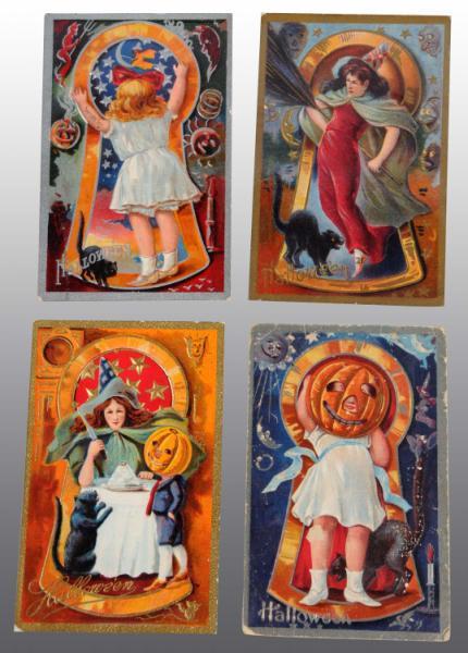 Appraisal: Lot of Vintage Halloween Postcards Description Feature children and witches