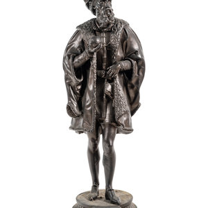 Appraisal: A Continental Cast Metal Figure of Galileo Late th Early