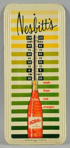 Appraisal: Embossed Tin Nesbitt s Orange Thermometer Description s Only very