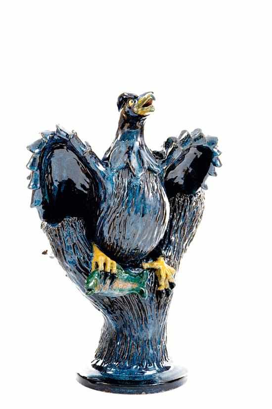 Appraisal: Southern stoneware figural eagle sculpture Rex Hogan Northeast Georgia art