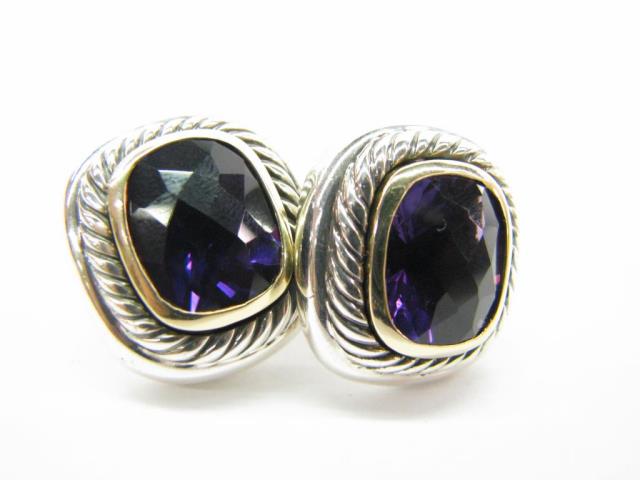 Appraisal: A pair of David Yurman sterling silver with K yellow