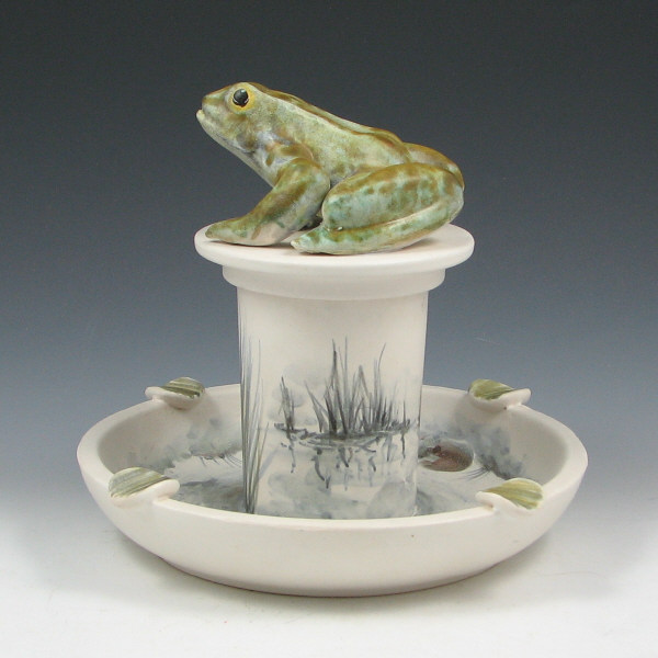 Appraisal: Marcel Guillot France Frog Ashtray - Mint Interesting ashtray with