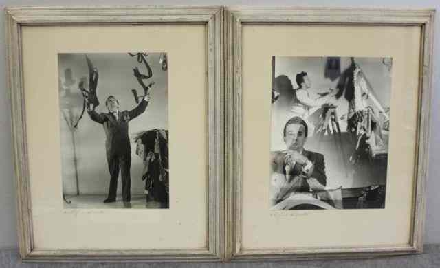 Appraisal: Two Pencil Signed Vintage Photographs Both signed illegibly lower left