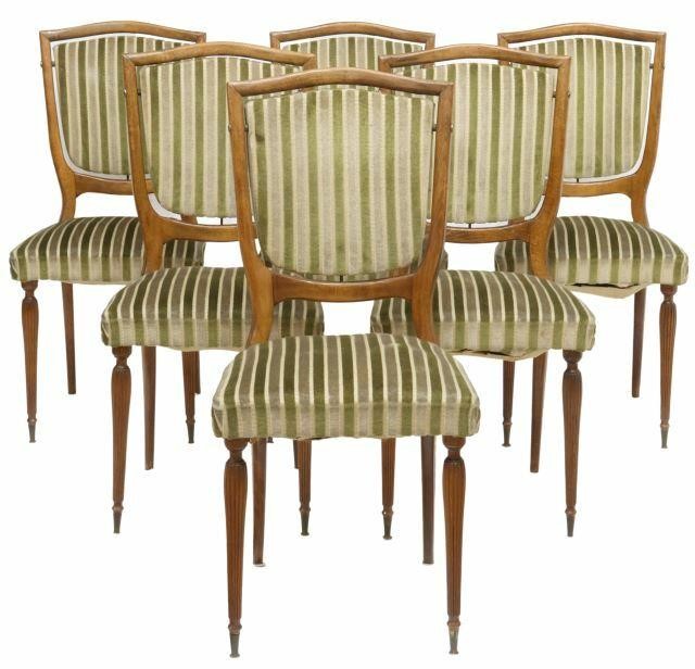 Appraisal: lot of Italian mid-century modern side chairs c s having