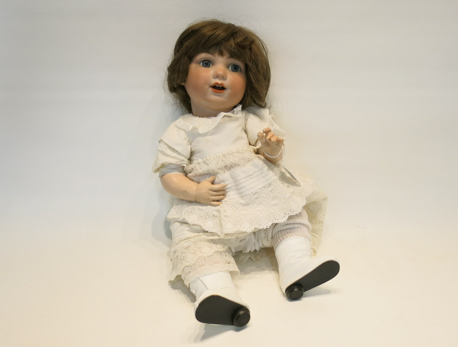 Appraisal: GERMAN BISQUE SOCKET HEAD CHARACTER DOLL by Armand Marseille with