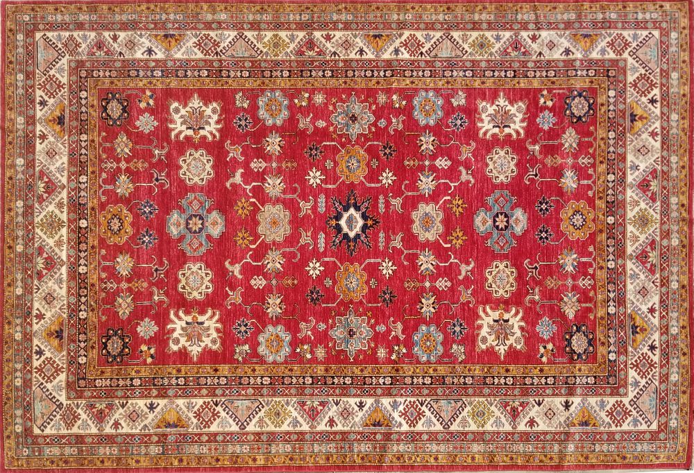 Appraisal: Hand Woven Wool Shirvan Kazak Carpet Hand Woven Wool Shirvan