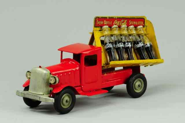 Appraisal: COCA-COLA TRUCK Metalcraft pressed steel red cab with yellow dual