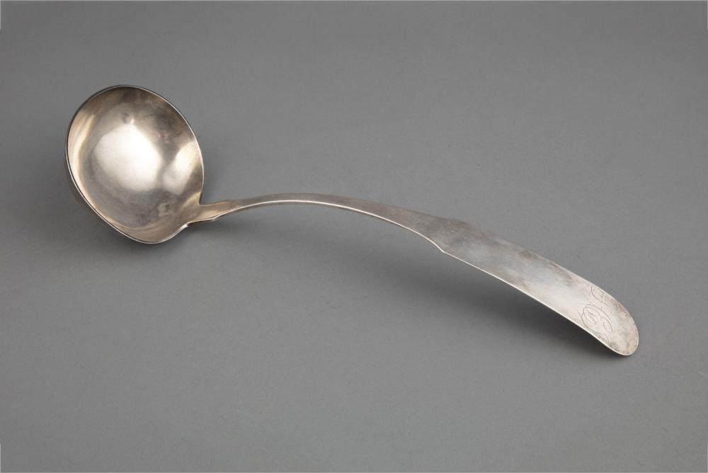 Appraisal: American Coin Silver Soup Ladle William Wilson - act Abington