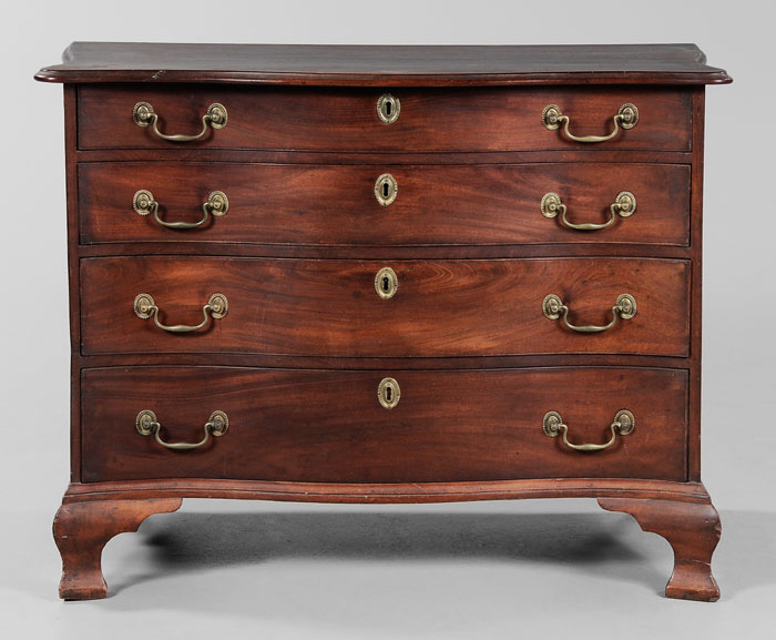 Appraisal: Fine Massachusetts Chippendale Chest Boston area - dense mahogany with