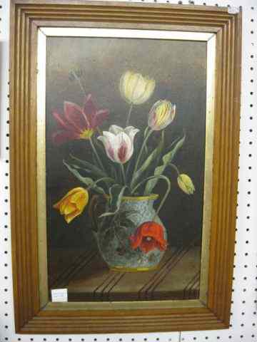 Appraisal: Oil Painting Floral Still LIfe on board image area ''