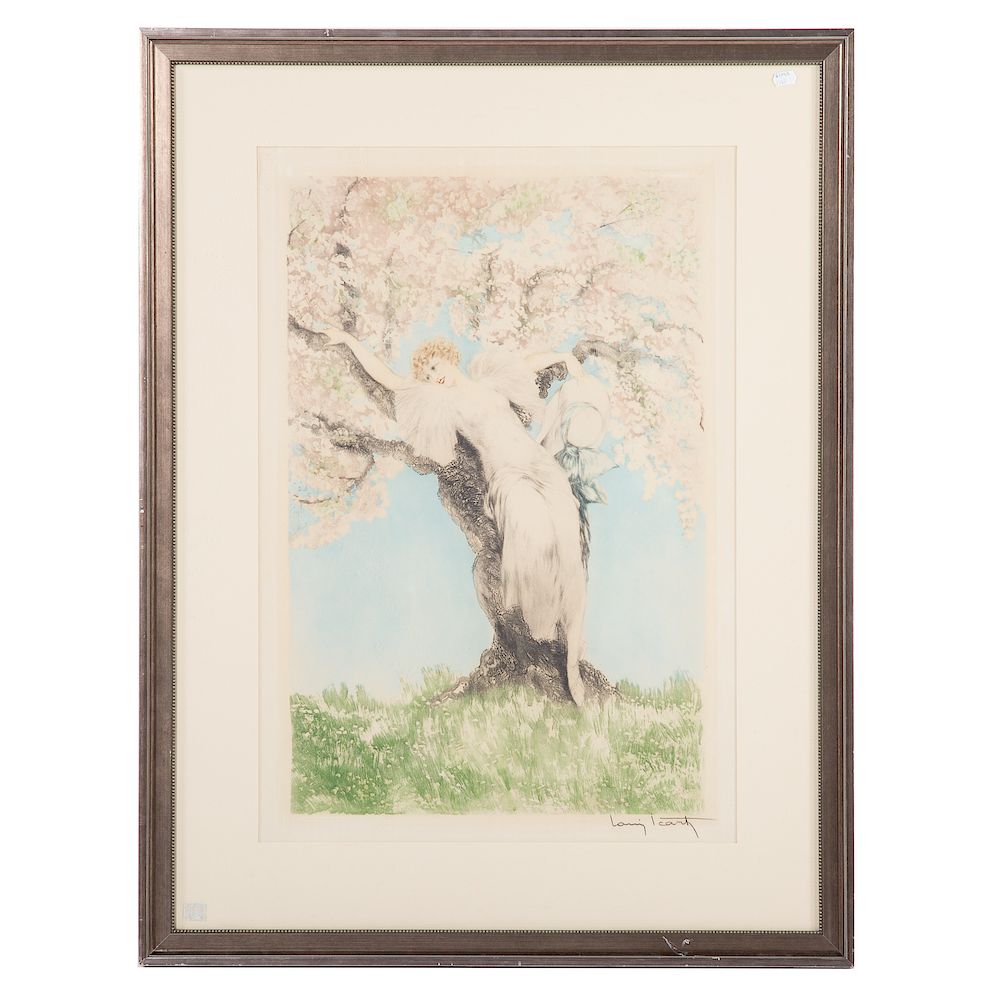 Appraisal: Louis Icart Spring Blossoms etching French - etching in colors