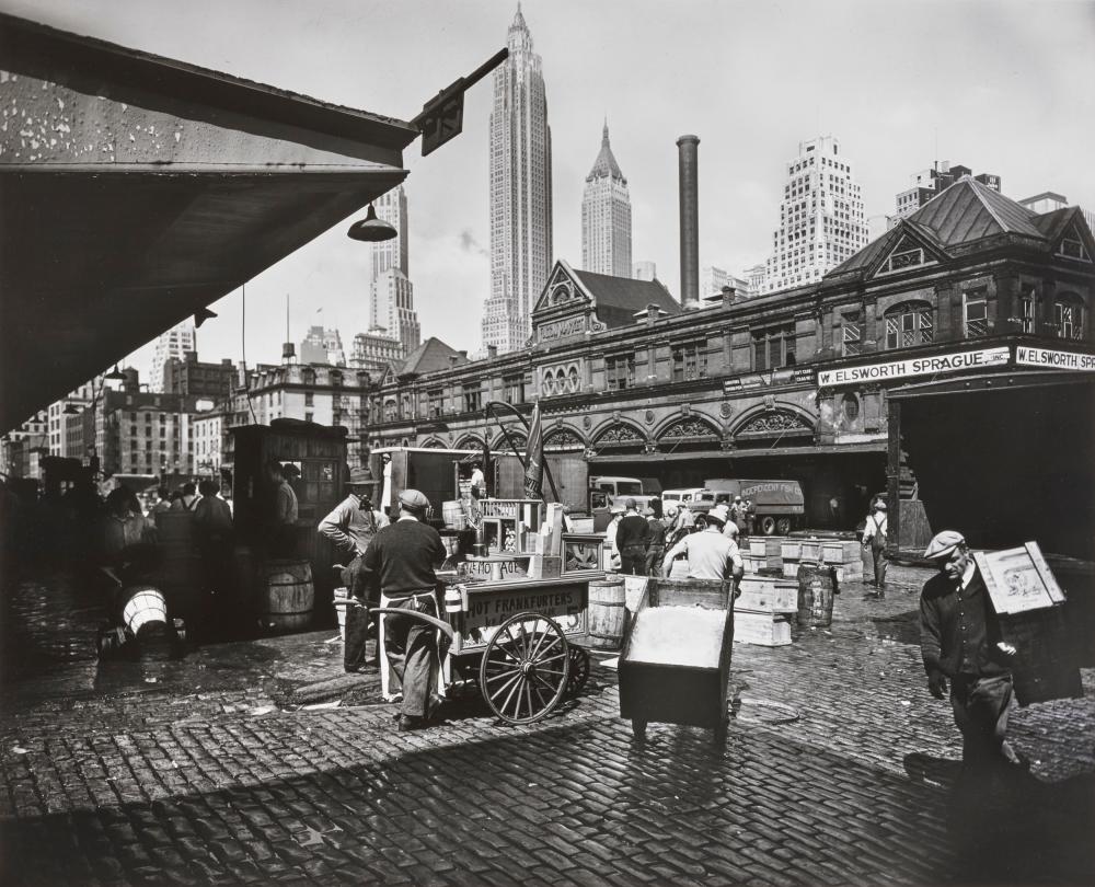 Appraisal: BERENICE ABBOTT American - Fulton Fish Market gelatin silver print