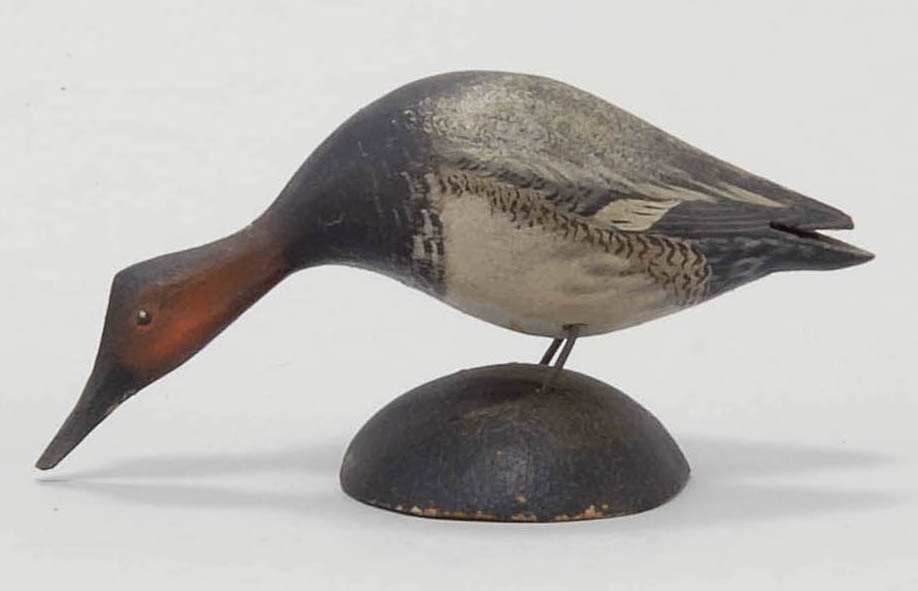 Appraisal: MINIATURE CANVASBACK DRAKE By A E Crowell of East Harwich