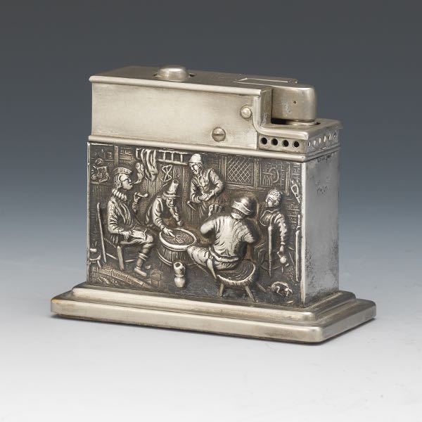 Appraisal: DUTCH SILVER EXPORT TABLE LIGHTER MYLFLAM PATENT CA x x