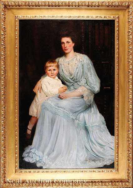 Appraisal: William J Medcalf English - Portrait of a Mother and