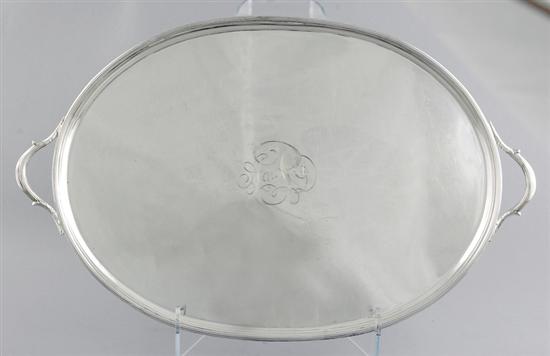 Appraisal: American sterling serving tray J E Caldwell Philadelphia circa oval