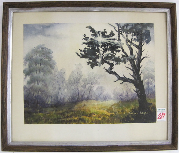 Appraisal: THAYNE J LOGAN WATERCOLOR ON PAPER Missouri - Oregon An