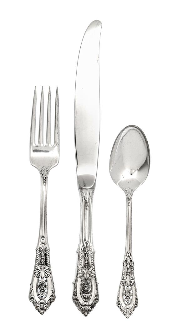 Appraisal: Sale Lot An American Silver Partial Flatware Service R Wallace