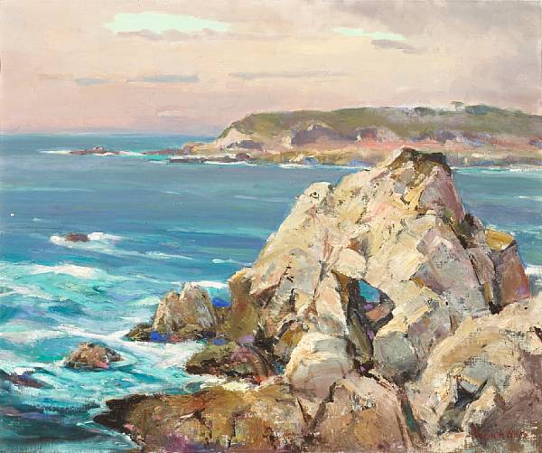 Appraisal: Orrin A White American - Coastal Rocks signed 'Orrin A