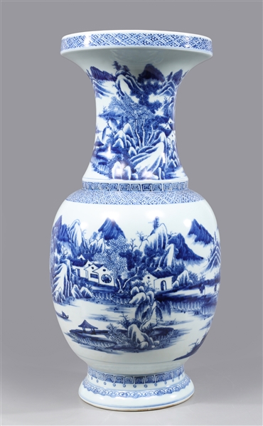 Appraisal: Chinese blue and white porcelain vase with designs allover of