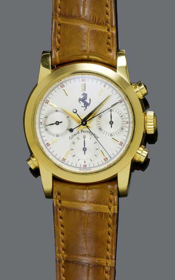 Appraisal: GENTLEMAN'S WRISTWATCH CHRONO-RATTRAPANTE GIRARD PERREGAUX FOR FERRARI s Yellow gold