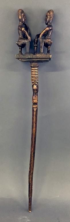 Appraisal: Ashanti Linguist Staff Wood carved Ashanti linguist staff Ghana the