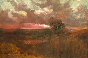 Appraisal: Robert Russell MacNee Scottish - - Skyscape at dusk oil