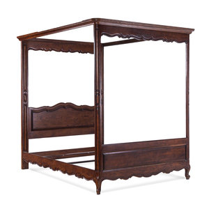 Appraisal: A French Provincial Style Walnut Tester Bed th Century Height