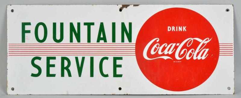 Appraisal: Porcelain Coca-Cola Sign Description s Medium to heavier surface scratches