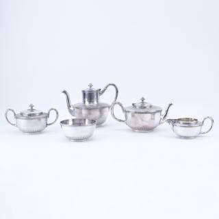 Appraisal: Antique Gorham Silver Plate Five Piece Tea Set Includes Tea