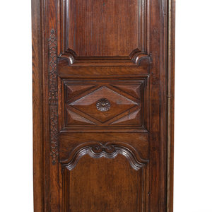 Appraisal: A French Provincial Oak Linen Cabinet Early th Century Height