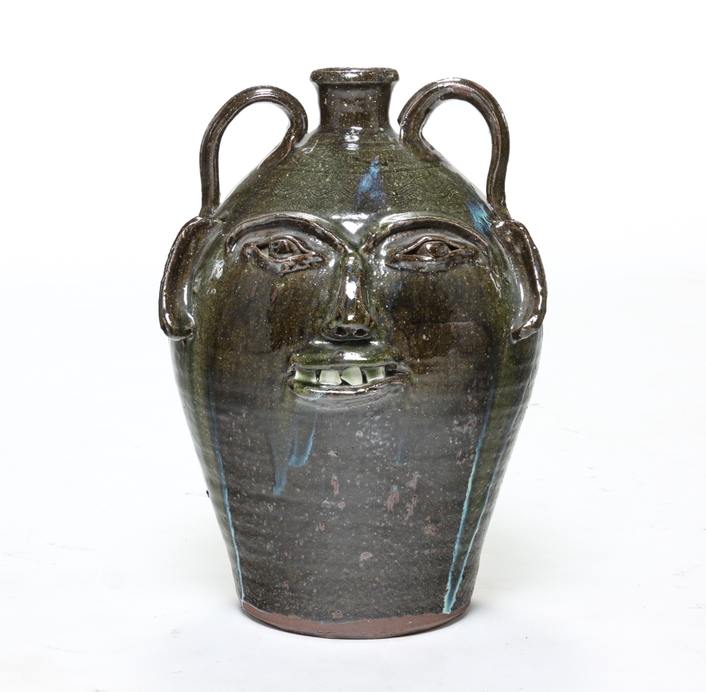 Appraisal: LARGE GROTESQUE FACE JUG BY B B CRAIG Burlon Craig