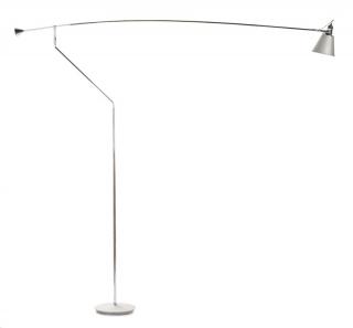 Appraisal: NEMO Chrome Articulating Arc Floor Lamp NEMO Italian - late