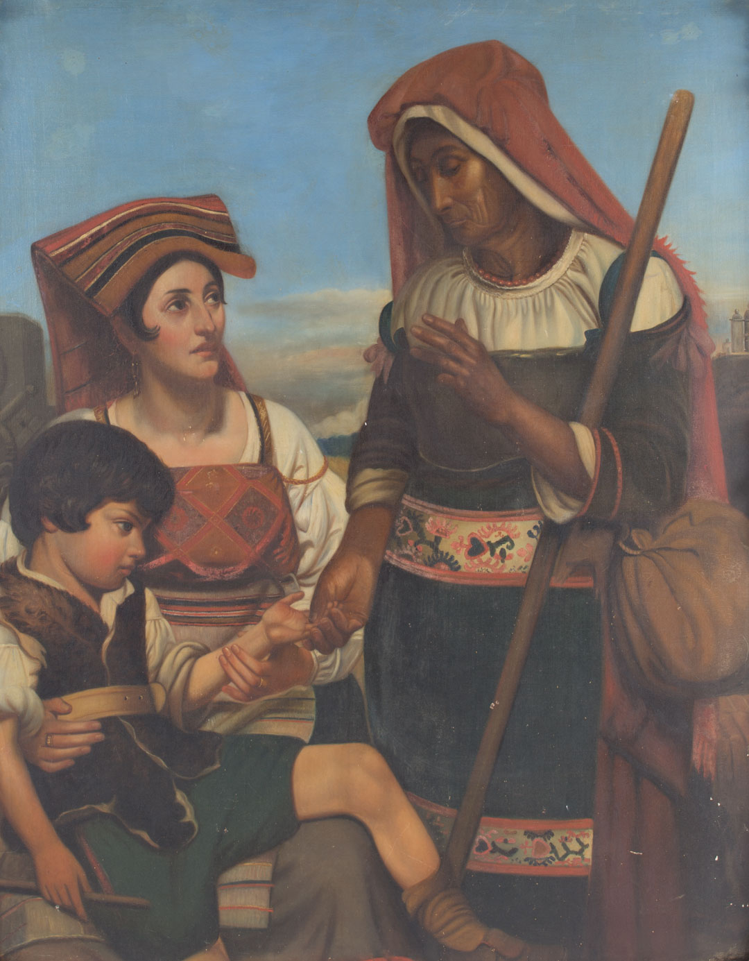 Appraisal: Italian School th c Fortune Teller oil Oil on canvas