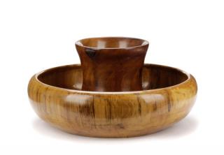 Appraisal: John Tomlin Turned Tulip Poplar Wood Bowl John Tomlin American