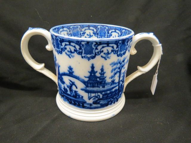 Appraisal: Flow Blue Ironstone Handled Loving Cup or Mug handled marked