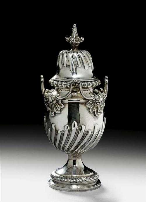 Appraisal: SUGAR CASTER London Maker's mark JBH Stepped and gadrooned with