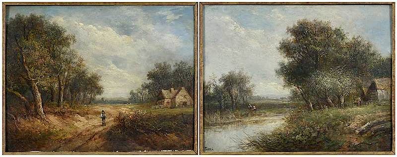 Appraisal: Joseph Thors British c - A Pair of Rural Landscapes