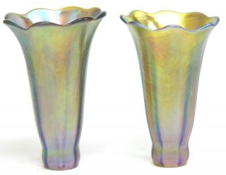 Appraisal: Pair of Glass Lily Shades After Tiffany Studios LCT favrile