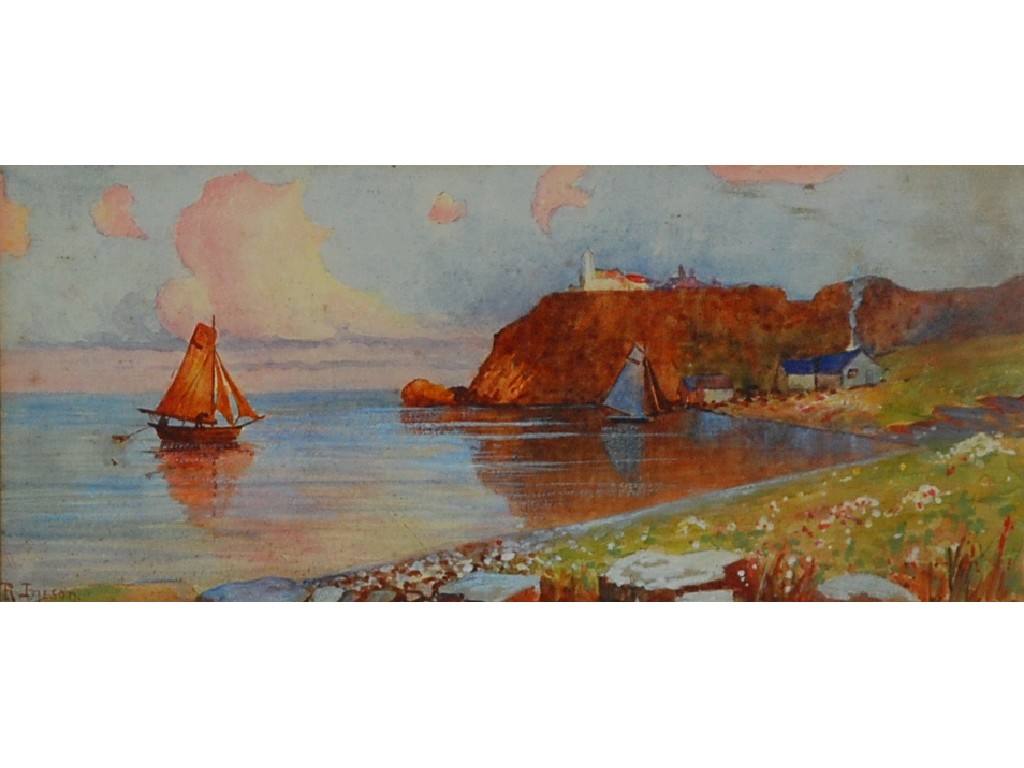 Appraisal: R INESON nineteenth twentieth century PAIR OF WATERCOLOUR DRAWINGS Coastal