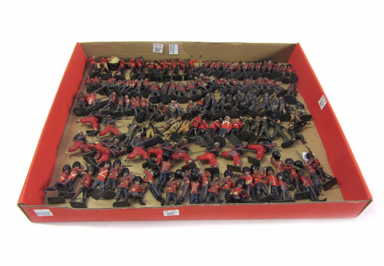 Appraisal: A quantity of Britains hollow cast lead soldiers and military