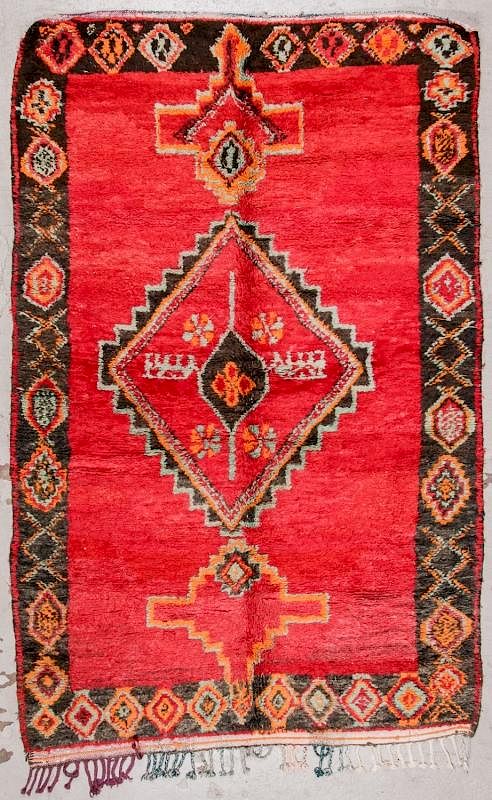 Appraisal: Vintage Moroccan Rug ' '' x ' '' Vintage Moroccan