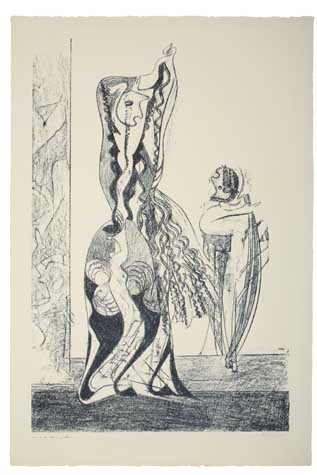 Appraisal: MAX ERNST Danseuses Lithograph x mm x inches full margins