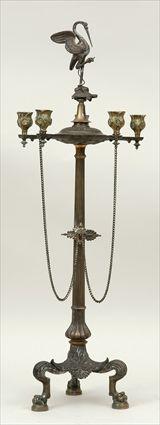 Appraisal: Neo-Grec Gilt-Metal Five-Light Candelabrum in